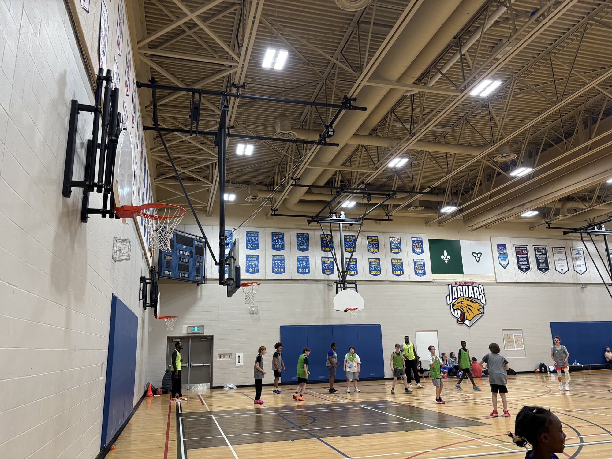 Basketball kids in gym