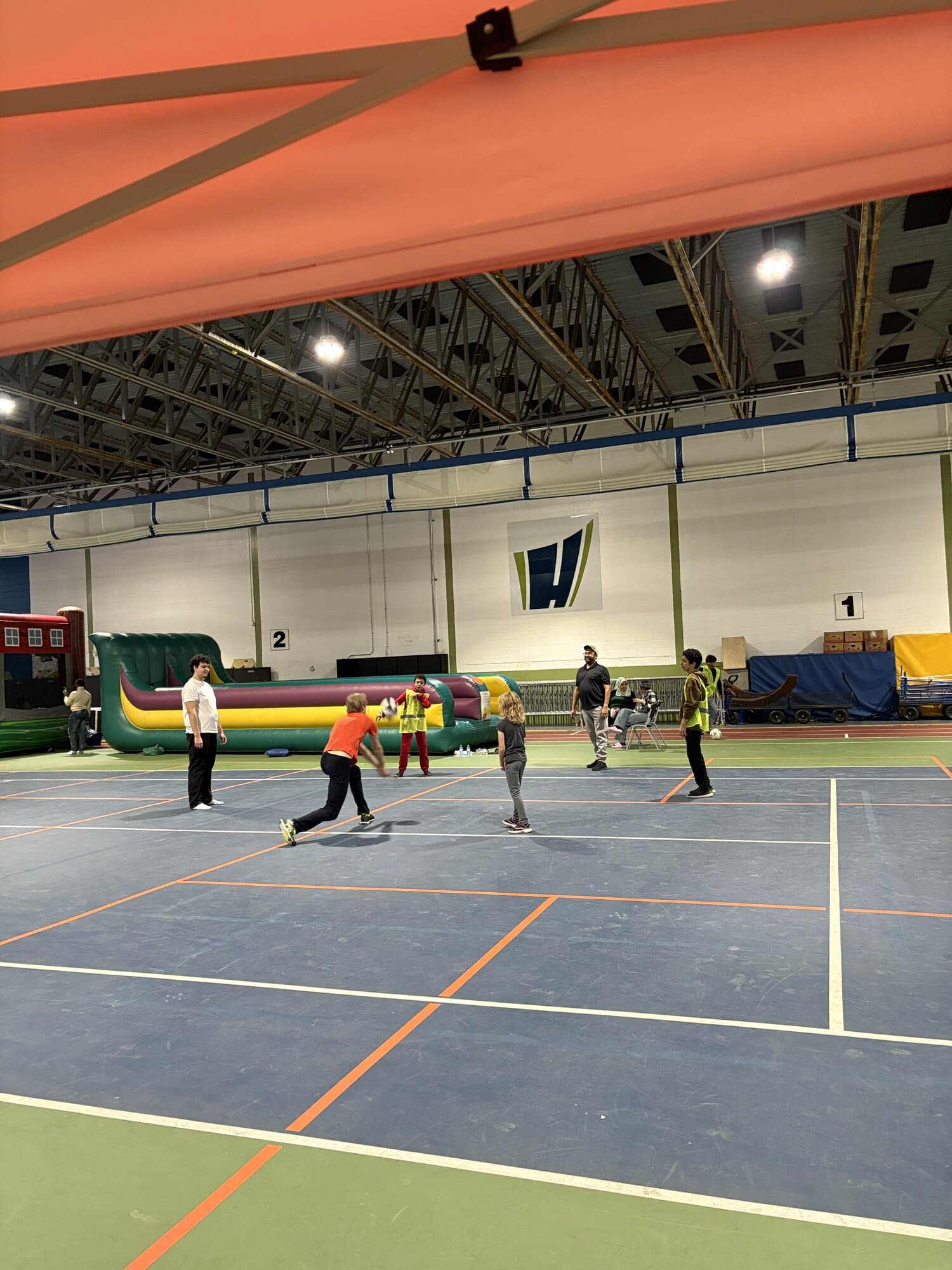 Kids playing indoor sports
