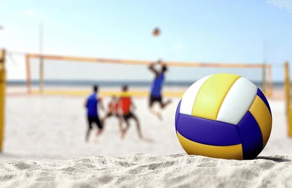 Beach volleyball game